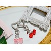 OTETTS Cherry Keychain Bag Charms Cute Heart-shaped Keyring Sweet Aesthetic