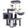 ROYPET Cat Tree with Cat Condo and Two Hammocks, Cat