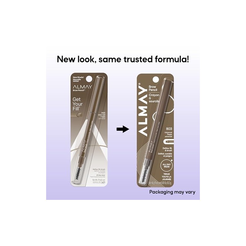 Almay Eyebrow Pencil, Universal Taupe, 1 count with eyebrow brush