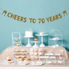 CHEERS TO 70 YEARS Banner for 70th Birthday/Wedding Anniversary Party
