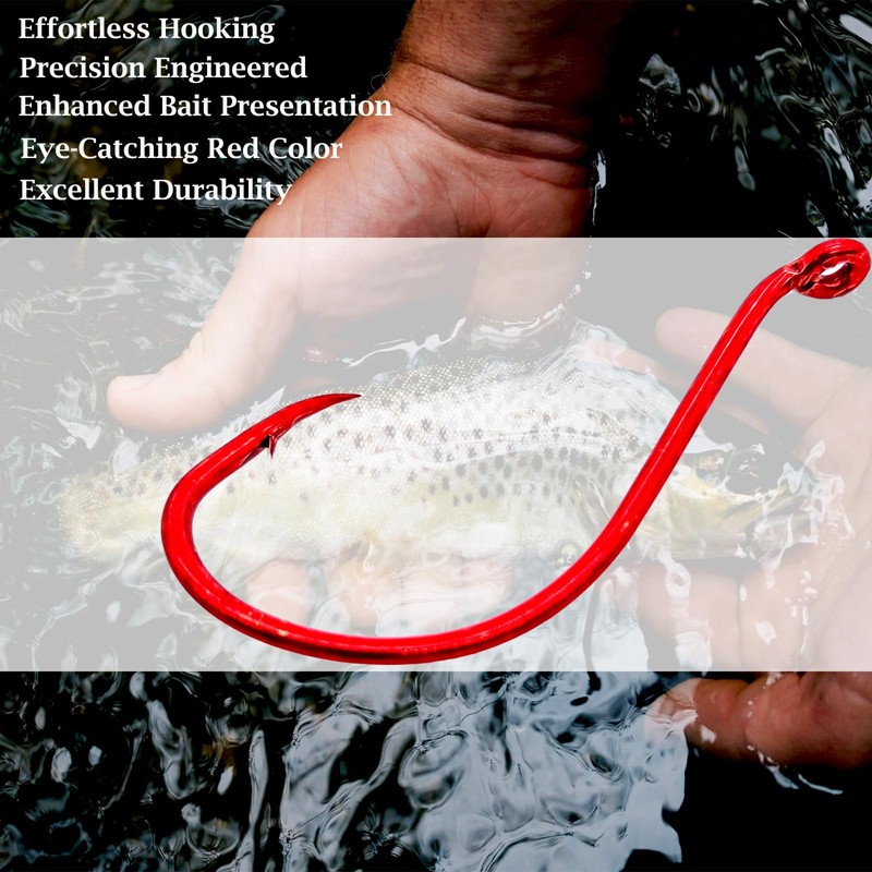 Octopus Beak Hooks Fishing Circle Hooks Offset Ultra Sharp for