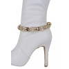 Alwasytyle4you Women Fashion Gold Metal Chain Boot Bracelet Shoe Skulls
