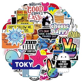 100PCS Skateboard Cool Stickers Band Stickers Pack Rock Roll Stickers Decals Laptop Cars Guitar Bumper Punk Classic Vinyl Waterproof Graffiti Bomb Stickers (23-1001J)