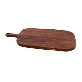 Point-Virgule Walnut Wood Serving Board with Handle, Perfect for Serving Appetizers and Cheese, Long Wood, 32 x 18.5 cm