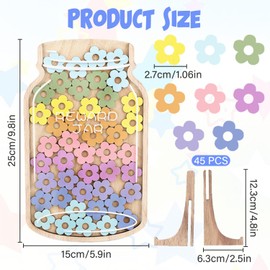 Reward Jars for Children, Reward Charts for Children Behaviour, Reward Jar with Flower Token, Potty Training Reward Chart for Kids Home School Classroom