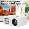 814 Mini Poratble Projector White Housedhold Projector 1080P Support for