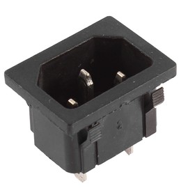 sourcing map AC 250V 10A IEC320 C14 3P Snap in Inlet Socket Connection Adapter Plug DE DE DE