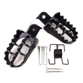MOVKZACV 2pcs Motorcycle Foot Pegs, PW50 Aluminum Motorcycle Pedal, Motor Bike Footpegs Footrest with Screws, Offroad Wide Motorcycle Foot Pegs Pedals 20 * 50mm