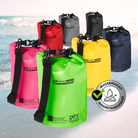 #DoYourOutdoor Dry Bag | Waterproof Backpack | Waterproof Bag & Pack Sack | 2L 5L 10L 20L 30L Dry Bag in 2 Styles and Many Colours | Ideal for Boat, Kayak, Fishing and Camping, Green, Hoizontal