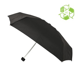 SMATI Mini compact folding umbrella - Pocket size 18cm, windproof, 200g ultra-light, manual, travel umbrella, mixed umbrella, Colour BLACK