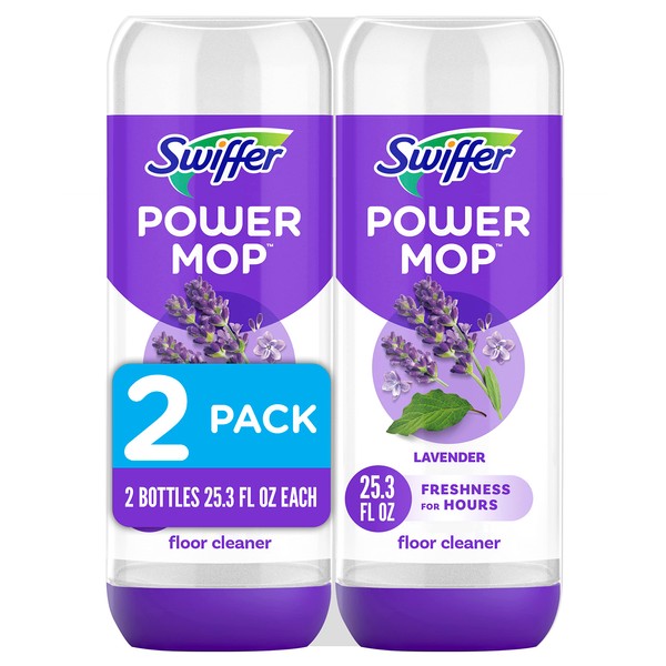 Swiffer Power Mop Refill Solution, Floor Cleaner for Mopping Tile,