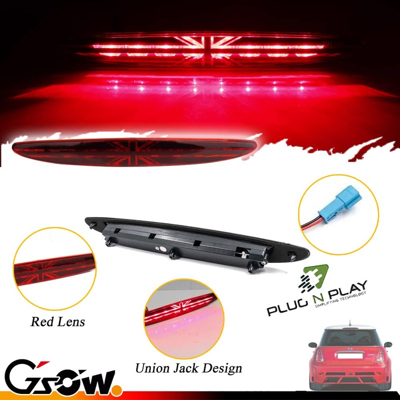 GSOWO Red Lens LED 3rd Brake Light for 2002-2006 MINI