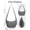 Adigau Women's Solid Color Dumpling Bags Casual Crossbody Chest Bags