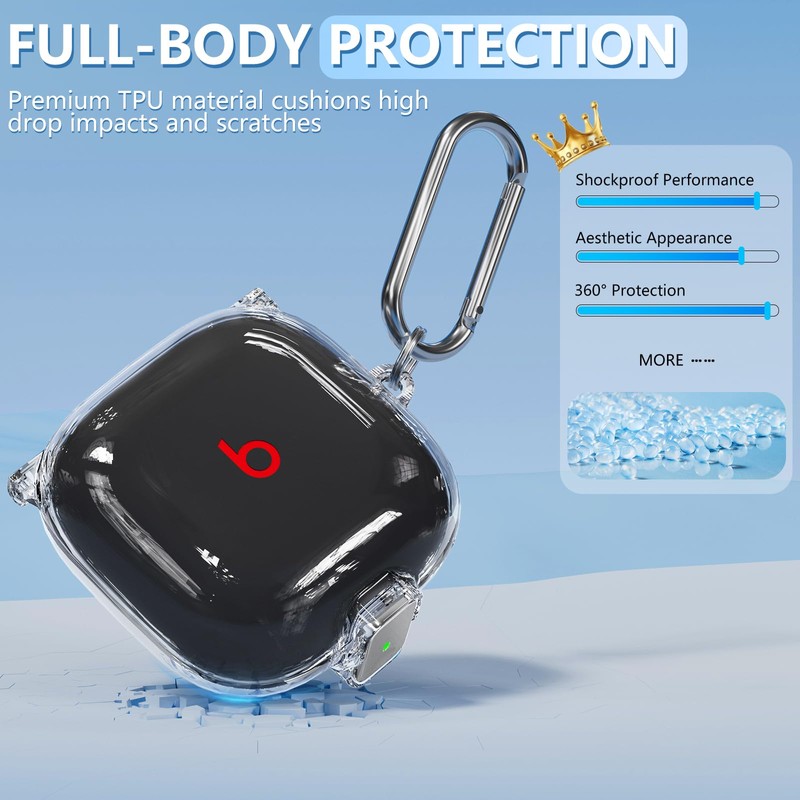 【with Safety Lock】 for Beats Fit Pro Case Cover,Cleaner Kit