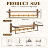 24" Vintage Style Brass Foldable Towel Rack with Hook, Gold