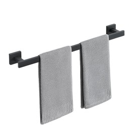 Mooche Towel Rail Black Wall Mounted, Bathroom Towel Holder, SUS304 Stainless Steel Towel Bar 60CM Towel Holders for Bathrooms, Kitchens, Toilets, and Living Rooms