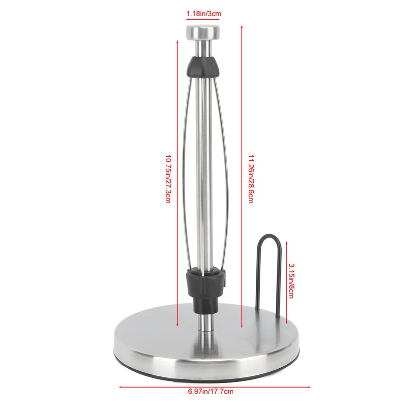 Paper Towel Holder with Damping Effect Stainless Steel Punch Free