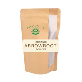 Noble Sloth Premium Organic Arrowroot Powder 16oz - Pure Natural Arrowroot Starch, Gluten-Free, Non-GMO Cooking & Baking Thickener, Grain-Free Alternative for Sensitive Skin & Digestive Health