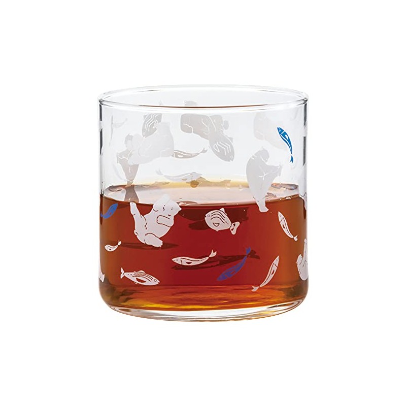 Sun Art Cute Tableware "Polar" White Spotted Glass Soba Choko
