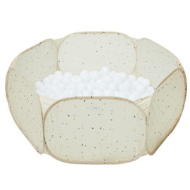 3 Sprouts Kids Ball Pit – Pop-Up Indoor Outdoor Ball Pits for Toddlers – Large Foldable Ballpit Pool - Active Play for Baby Babies Small Toddler Kid (Balls Not Included) (Terrazzo Beige)