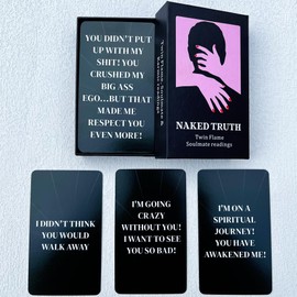 QCFQCF Love Oracle Cards,Naked Truth Oracle Deck,Soulmate Oracle Cards for Beginners, Perfect for Twin Flame and Soulmate Readings