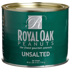 Royal Oak Gourmet Jumbo Unsalted Virginia Peanuts, 40 Ounce