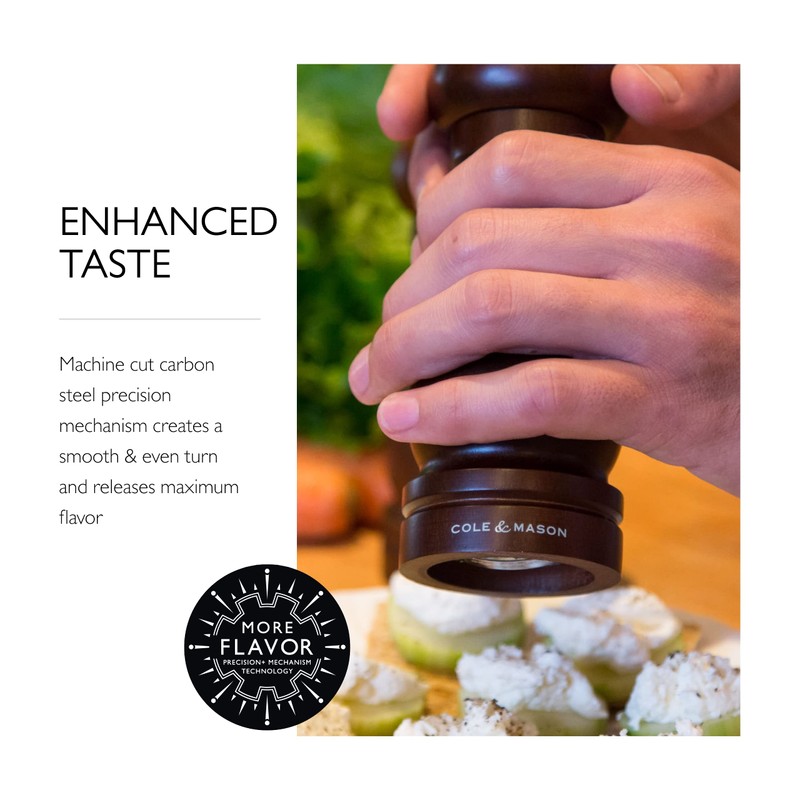 COLE & MASON Capstan Wood Pepper Grinder - Wooden Mill