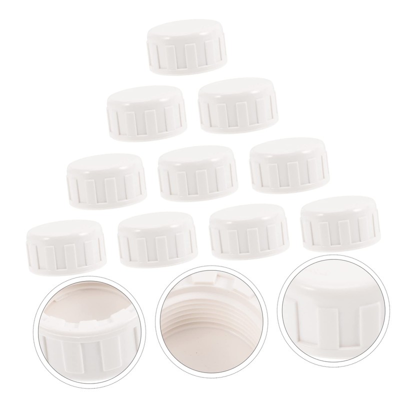 Gatuida 10pcs Sprinkler Cap End Caps Round Tubing Connectors PVC