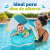 Flotador Bebé Con Techo Parasol Inflable Piscina Seguro