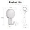 FUZVOL 6 Pack Suction Hooks,Vacuum Suction Cup Hooks, Bathroom Kitchen