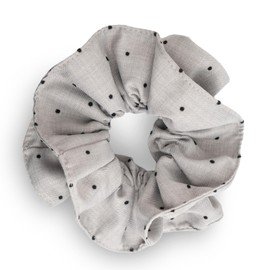 SXQLYH Large Hair Bobbles Scrunchies Fabric for Women, Braid Elastic, Three-Dimensional Styling Hair Band, Elastic Dot Pattern Skrunschis, Ponytail Holder, Hair Band for Women, Thick Long Hair (Grey)