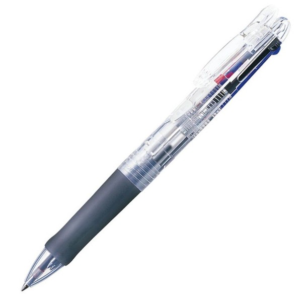 ゼブラ 3色油性ボールペン クリップオンG 3C P-B3A3-C 透明