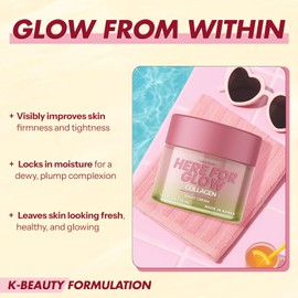 Crema De Noche Con Colágeno, Probada Por Dermatólogos, Cuidado De La Piel Coreano, Antienvejecimiento, Hidratante, Retiene La Humedad, Vegana, Sin Ogm, Belleza Limpia, 95% Natural, 1 P