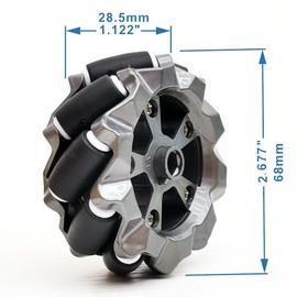 DWWTKL DIY Mecanum Wheel Robot Kit Parts 4WD Omnidirectional Wheels Smart Robot Car Chassis Kit Educational Toy Accessory(4Pcs Wheels and 4Pcs TT Motor)