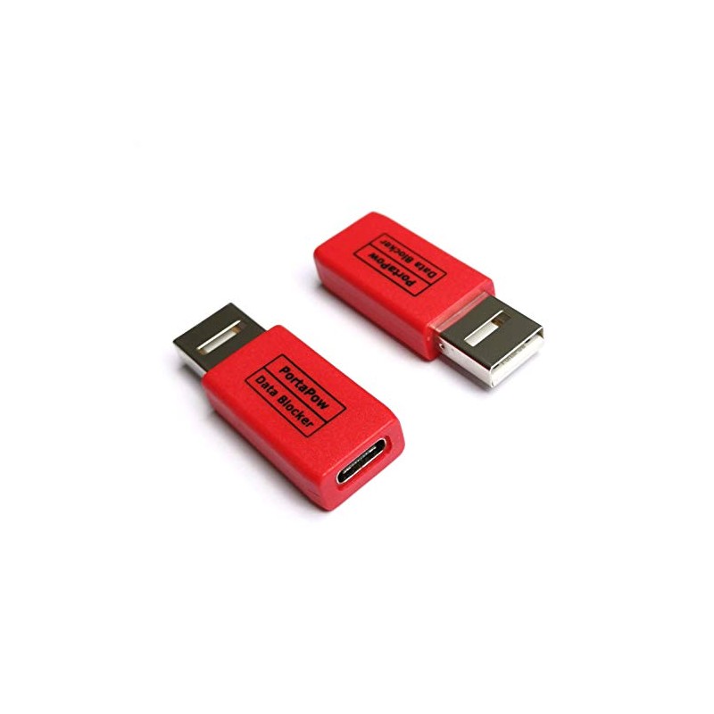 PortaPow USB-A to USB-C Data Blocker