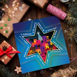 Christian Christmas cards, pack of 10 - Star of Bethlehem Christmas cards pack with Bible verse Matthew 2:6 inside these religious Christmas cards, by Just Cards Direct