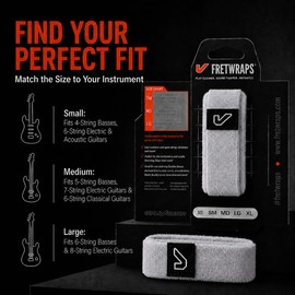 Gruv Gear FretWraps HD 'Stone' String Muter 1-Pack (White, Small) (FW-1PK-WHT-SM)