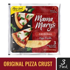 Mama Mary's 7" Original Ready to Bake Pizza Crusts, 3 Count (Pack of 6)