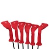 Majek All Hybrid Golf Club Red Headcover Set 6-SW. Neoprene