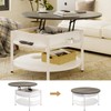 FABATO Round Lift Top Coffee Table for Living Room, 35.43''