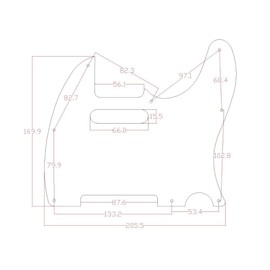 Dopro Metal Aluminum Anodized 8 Hole Tele Pickguard with Metal Control Plate and Screws for American/Mexican Telecaster Black