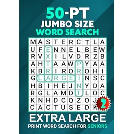 50-PT Jumbo Size Word Search: Extra Large Print Word Search for Seniors Vol 2