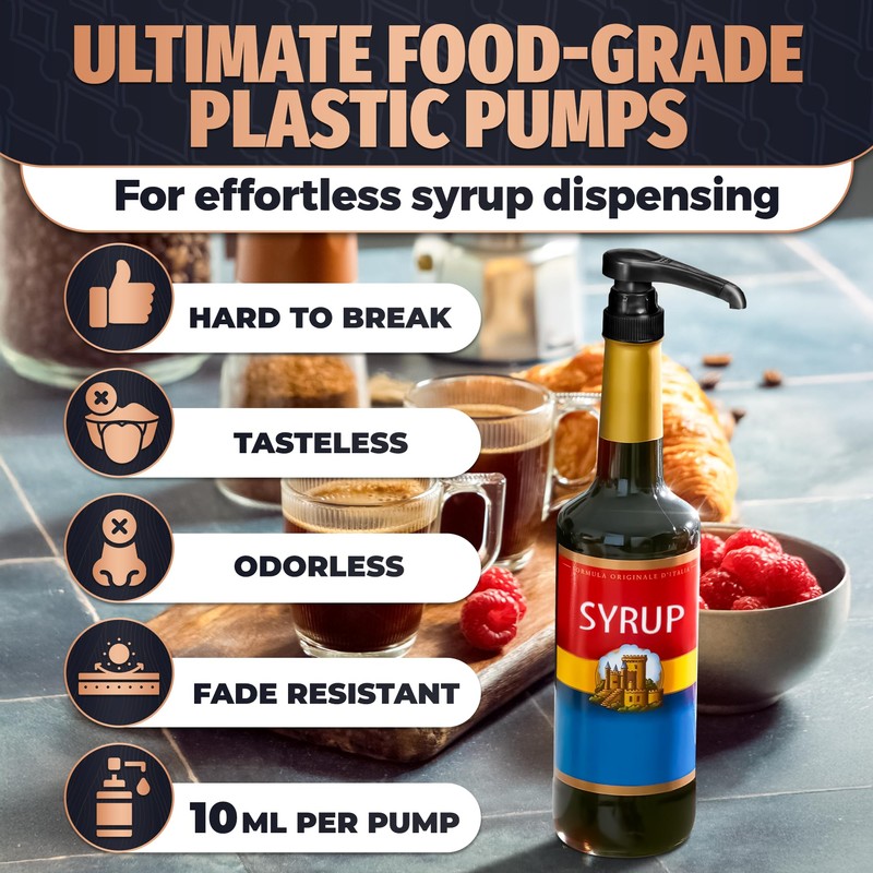 Set of 4 Syrup Pumps for Coffee Bar - Christmas