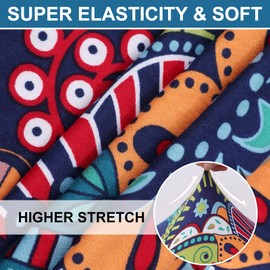 Smiry Printed Couch Cushion Covers, Stretch Soft Couch Covers for Sofa, Washable Non-Slip Sofa Slipcover Furniture Protector for Indoor and Outdoor (Large, Blue Green)