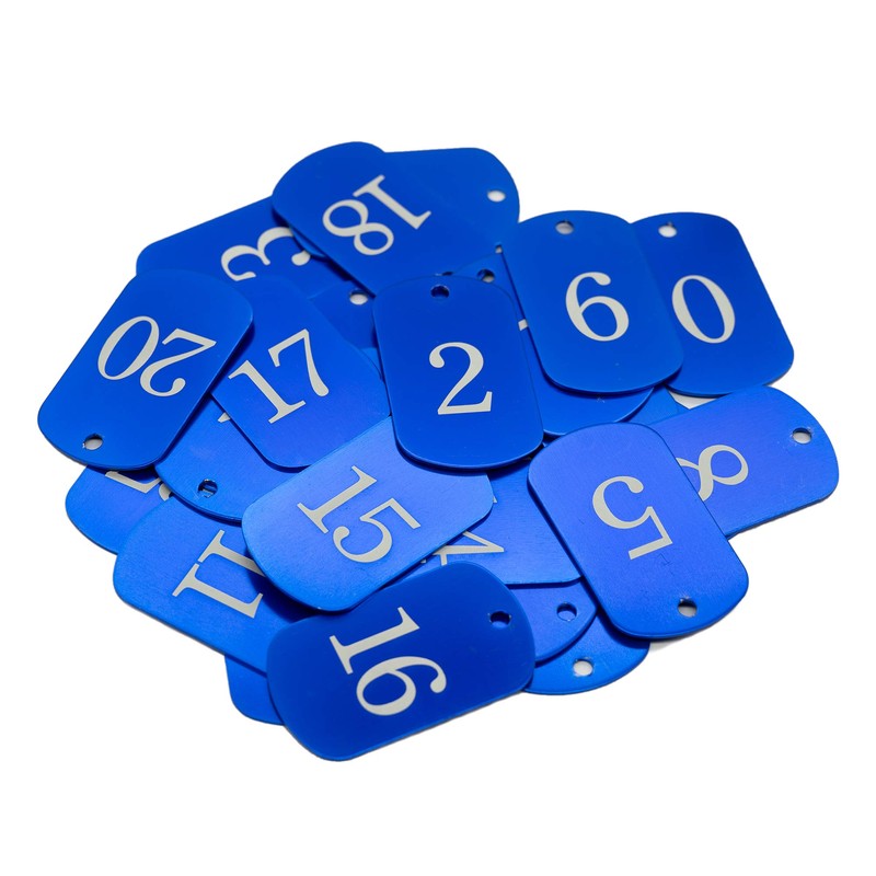 Aluminum Engraved Numbers 1 to 10 Key Tags Identification Tags