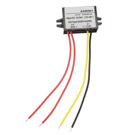 Fafeicy AC 12V 24V to DC 5V Buck Converter Power Supply Converter AC DC Power Supply Module IP67 for car Screen, Monitor Camera, Fan (1A)
