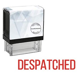 StampExpression - Despatched Office Self Inking Rubber Stamp - Red Ink (A-5082)