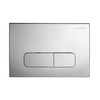 Wall Mount Dual Flush Actuator Plate with Rectangle Push Buttons