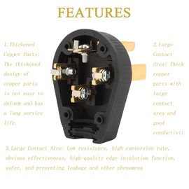 Nema 14-30P Plug 125/250 Volt Plug with 3 Pole 4 Wire Heavy Duty Spec Industrial Grade for Dryer and Ranges