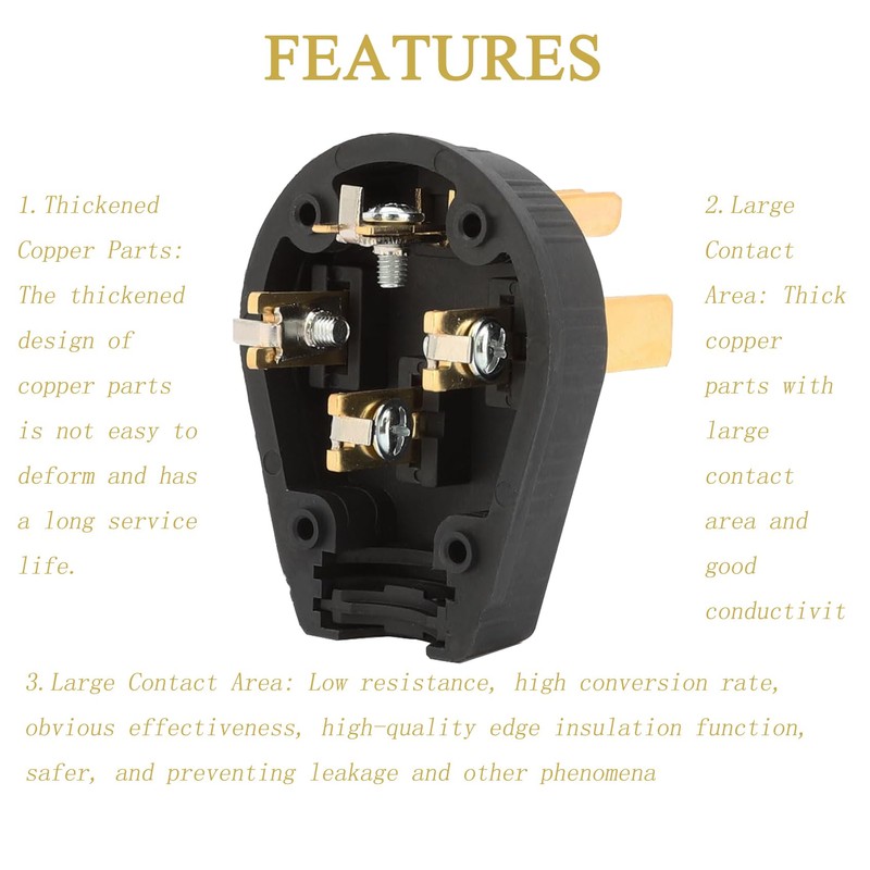 Nema 14-30P Plug 125/250 Volt Plug with 3 Pole 4